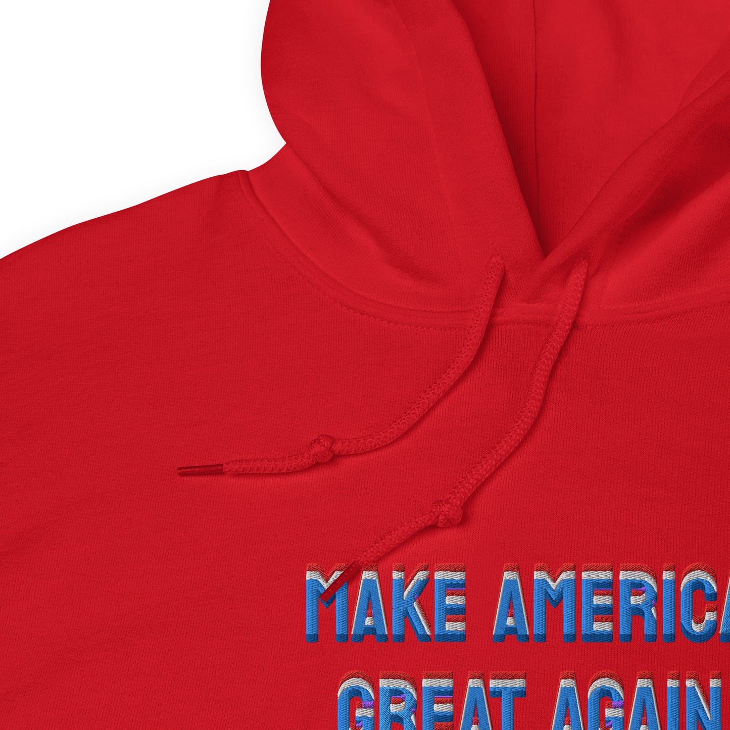 Embroidered MAGA Hoodie (Reagan Red)