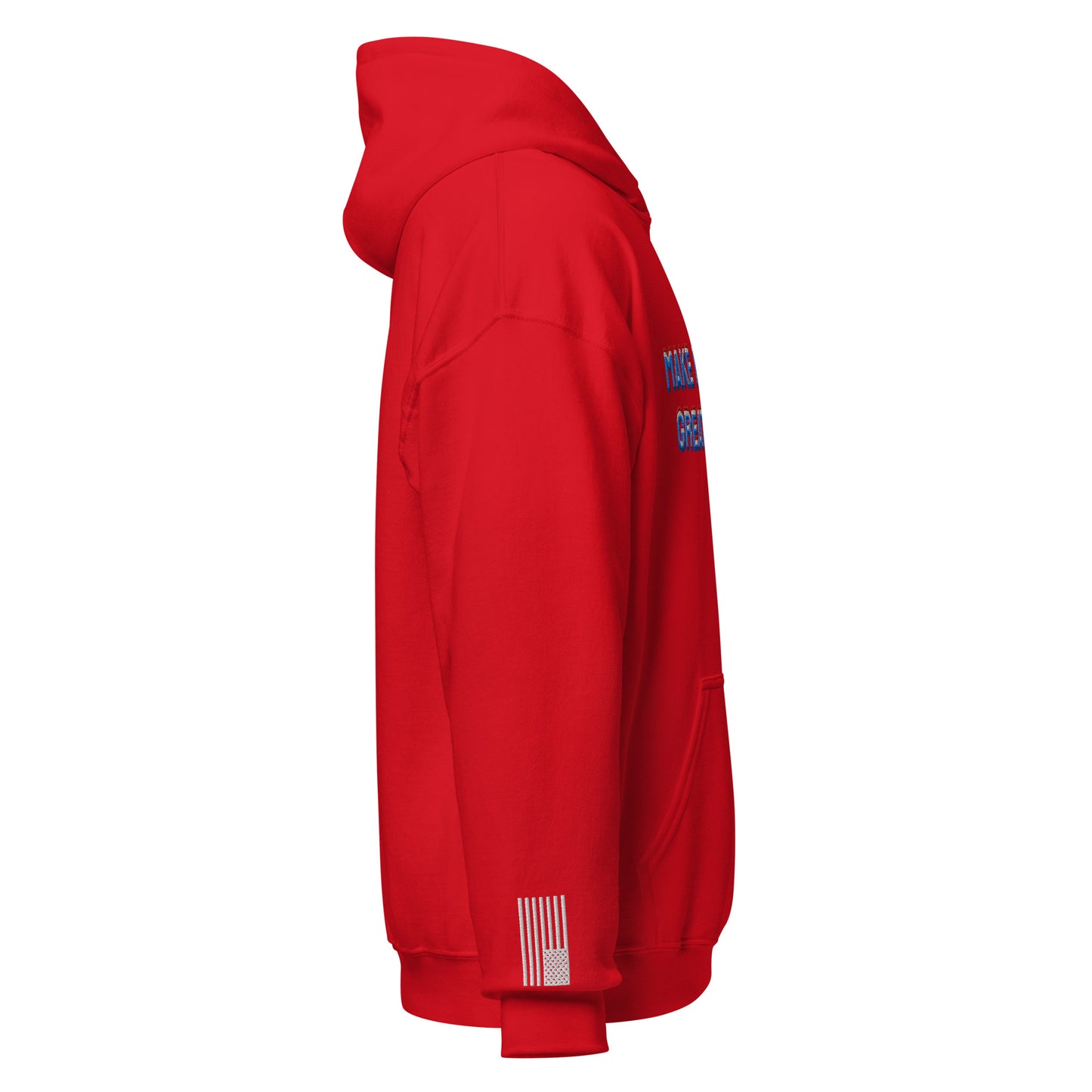 Embroidered MAGA Hoodie (Reagan Red)