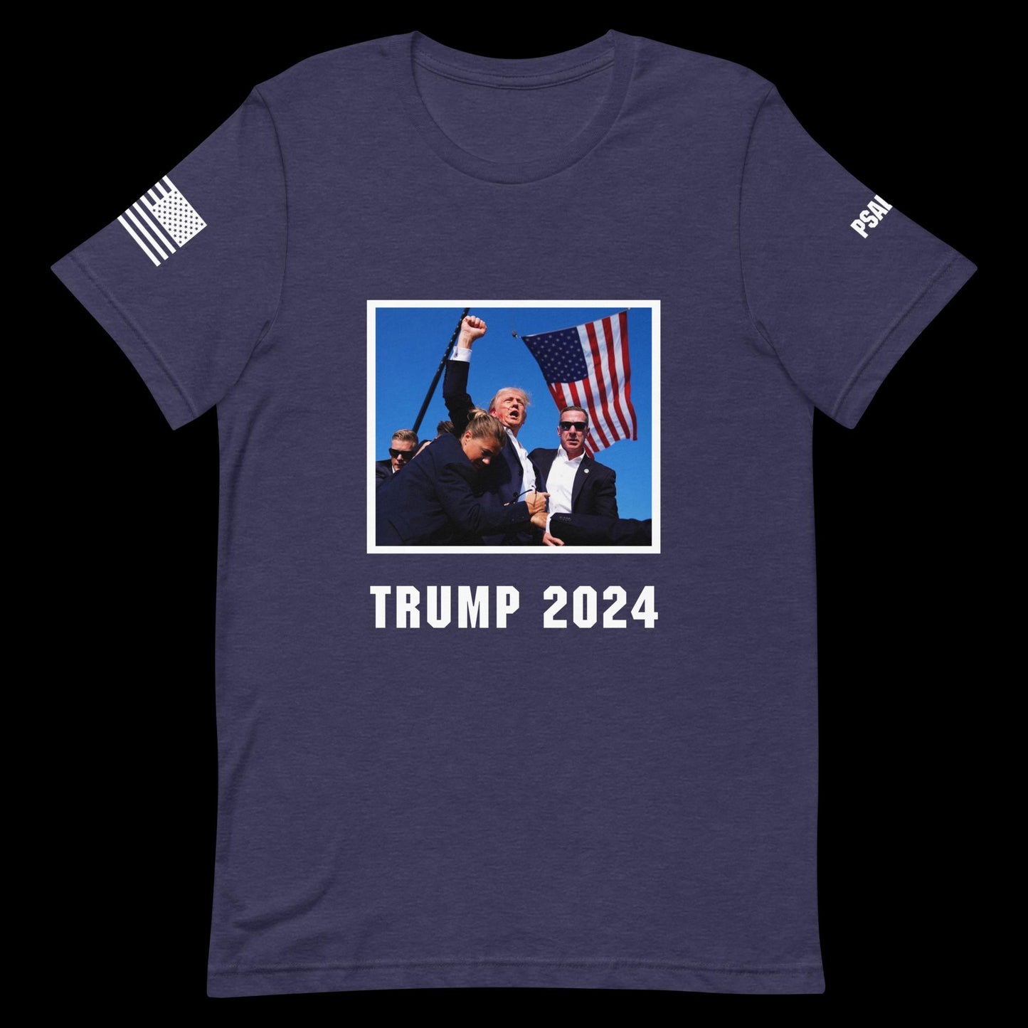 Trump 2024 - Iconic Fight Image (Heather Midnight Navy)